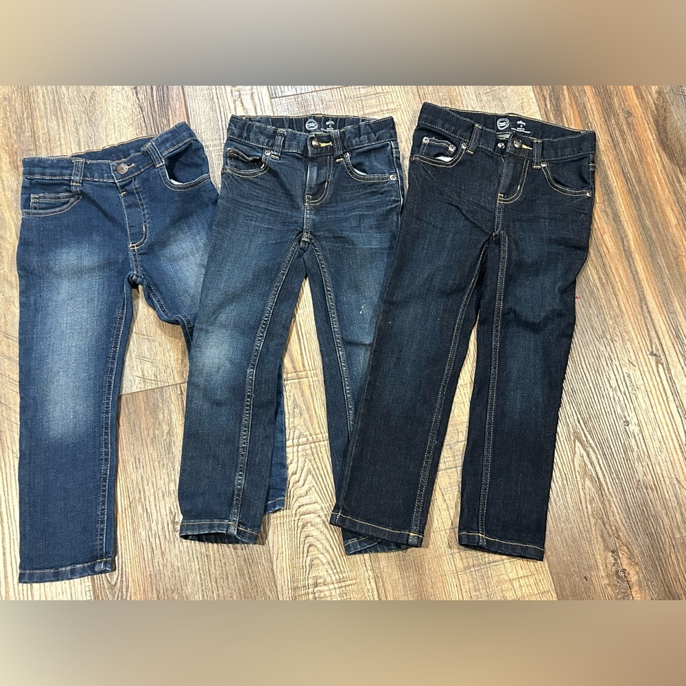 3 pairs of blue jeans size 5 girls